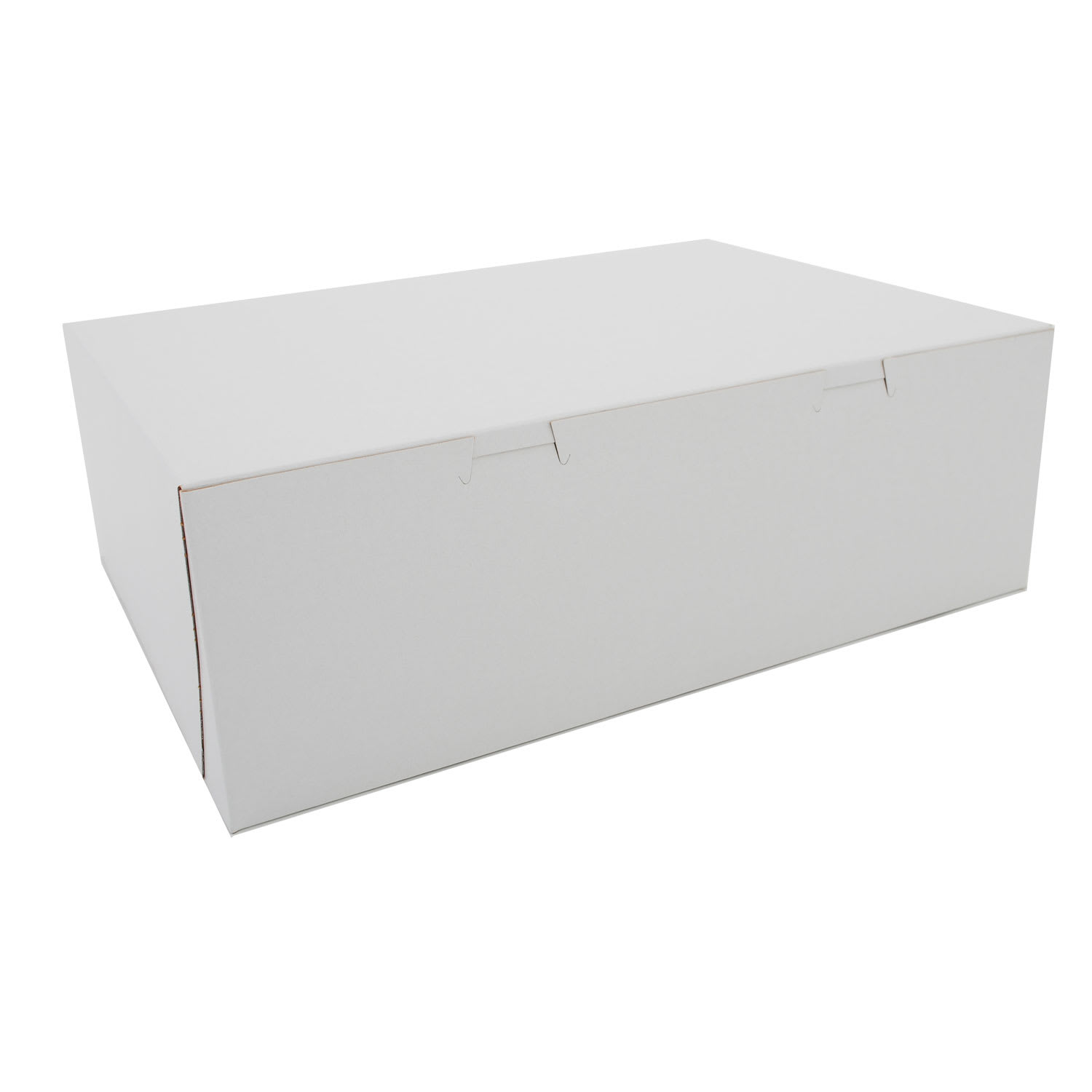 SCT SCH1027 White One-Piece Non-Window Bakery Boxes, 15 x 11 x 5, White, Paper, 100/Carton