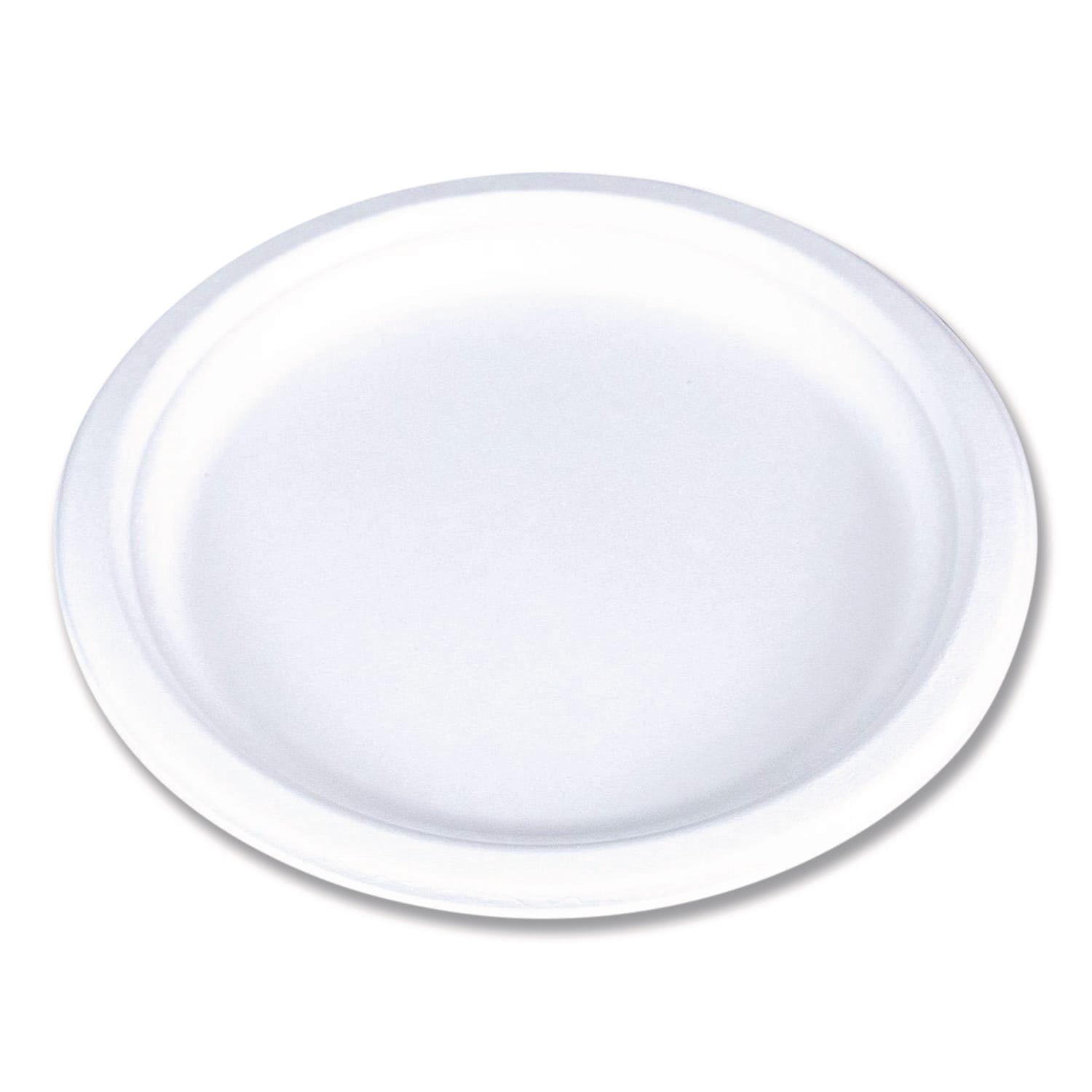 SCT SCH18160WPF ChampWare Molded Fiber Tableware, Molded Fiber Plate, 10" dia, White, 125 Plates/Sleeve, 4 Sleeves/Carton
