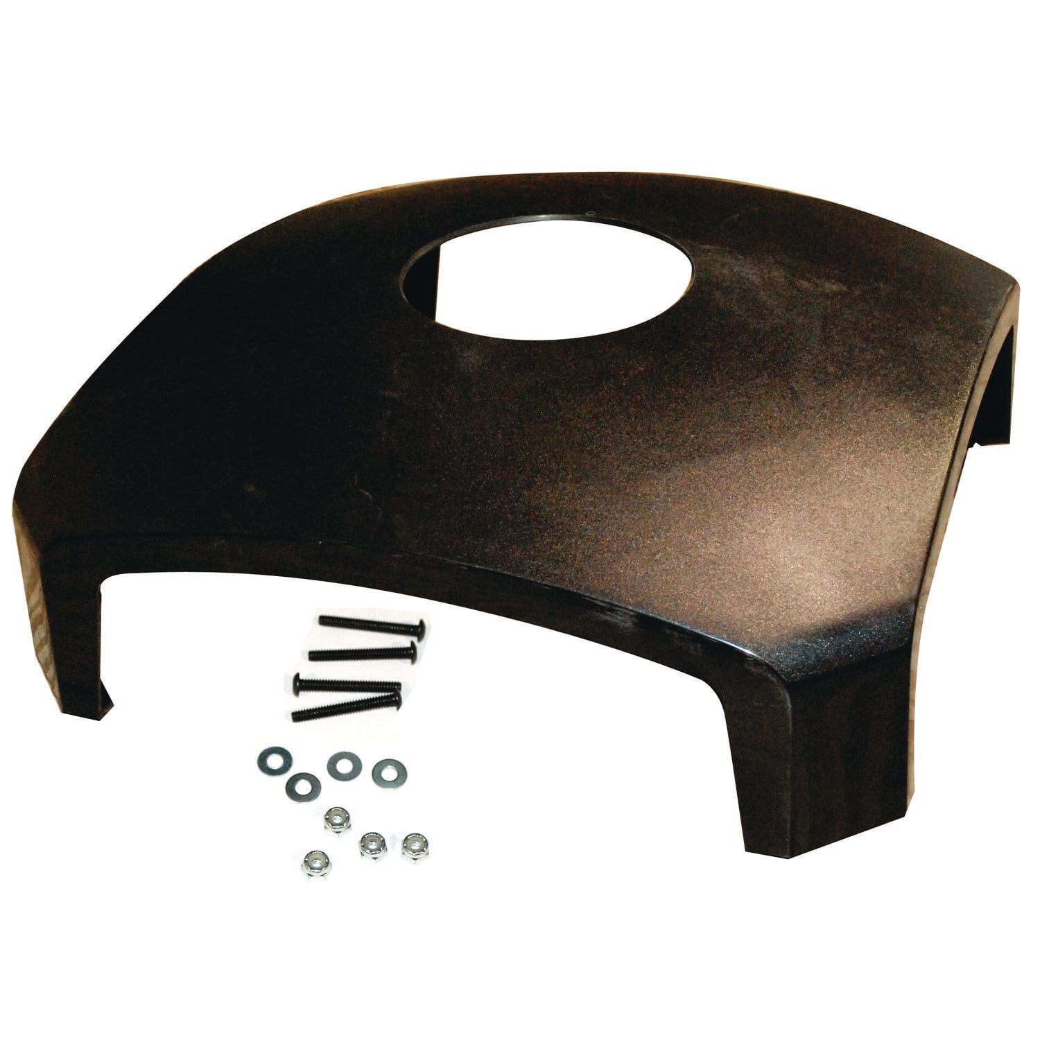 Rubbermaid SGS3975M2BLA Dome Top with Hole for Waste Receptacle, 25.5" x 25.5" x 9.75", Driftwood