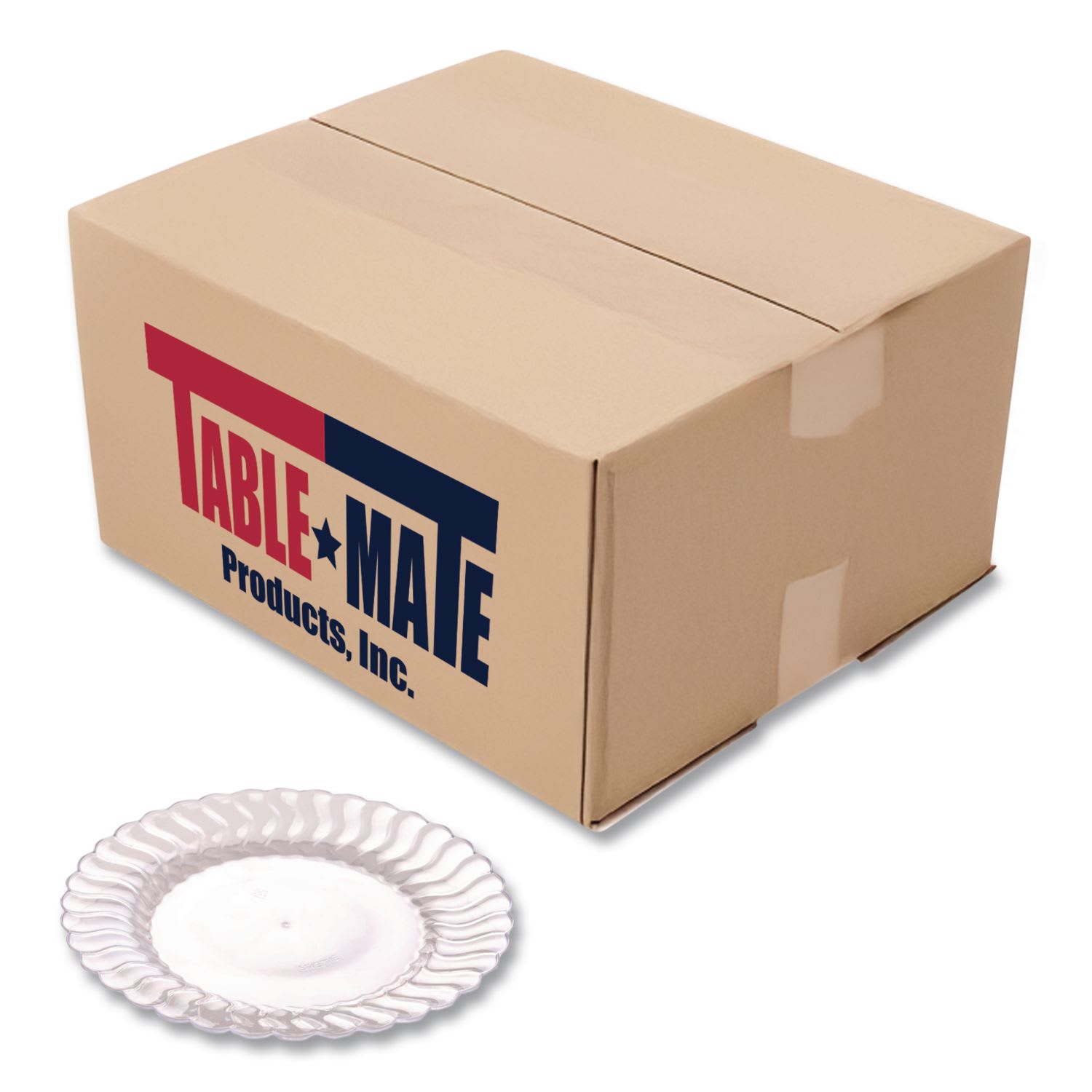 Fineline Settings TBL210CL Flairware Dinner Plate, 10.25" dia, Clear, 144/Carton