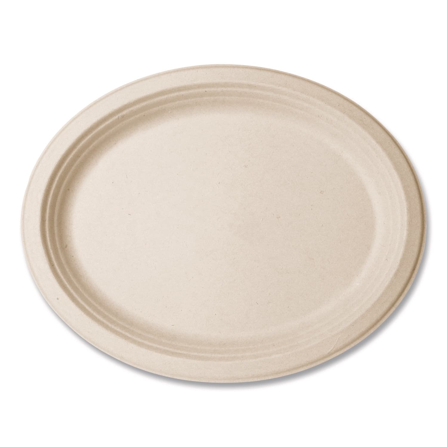 Vegware VEGVWP009NFA Nourish Molded Fiber Tableware, Compostable, Platter, Sugarcane, 8 x 10, White, 500/Carton