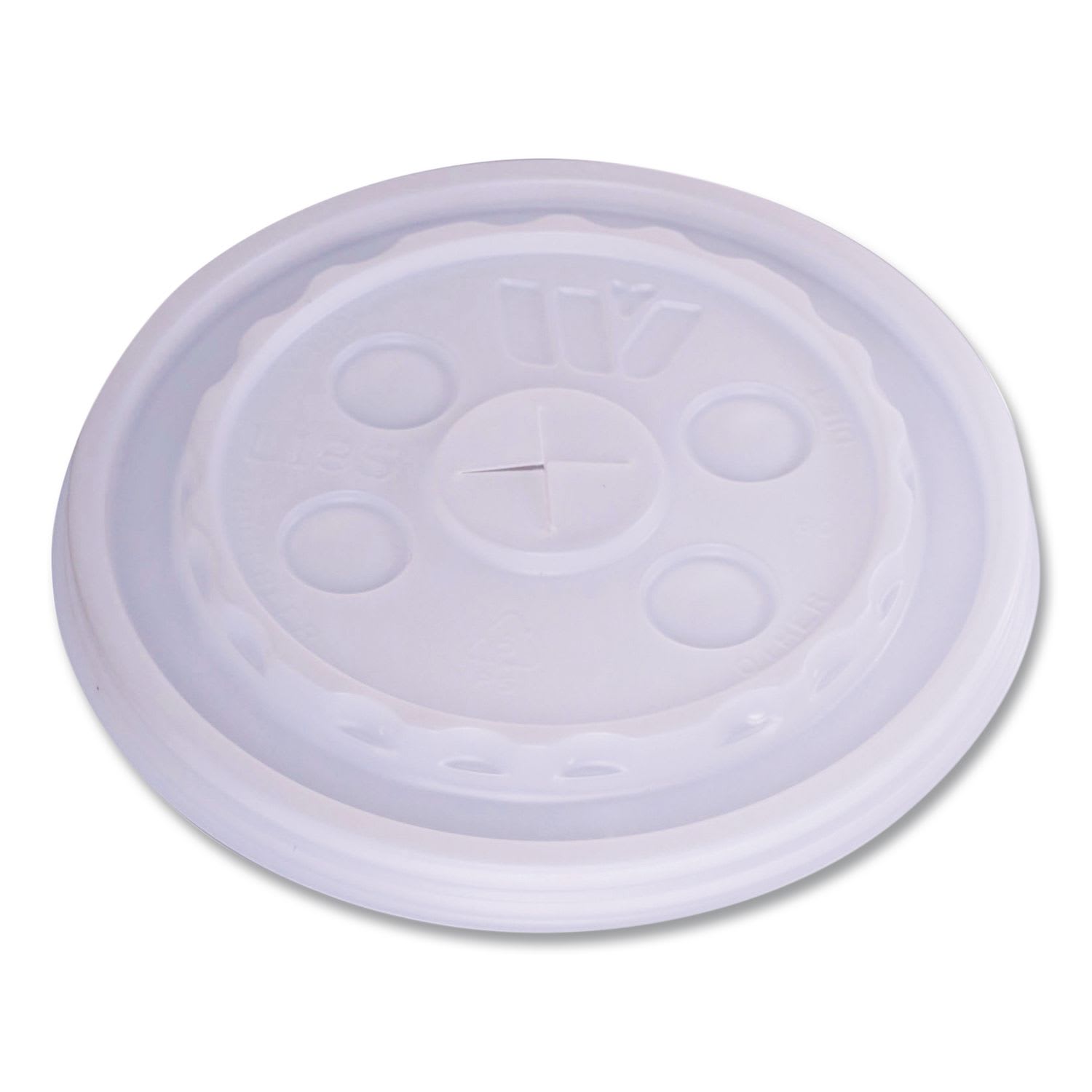 WinCup WCP221935 Plastic Lids for Foam Cups and Bowls, Slotted, Fits 12 oz to 24 oz Cold Cups, Translucent, 1,000/Carton