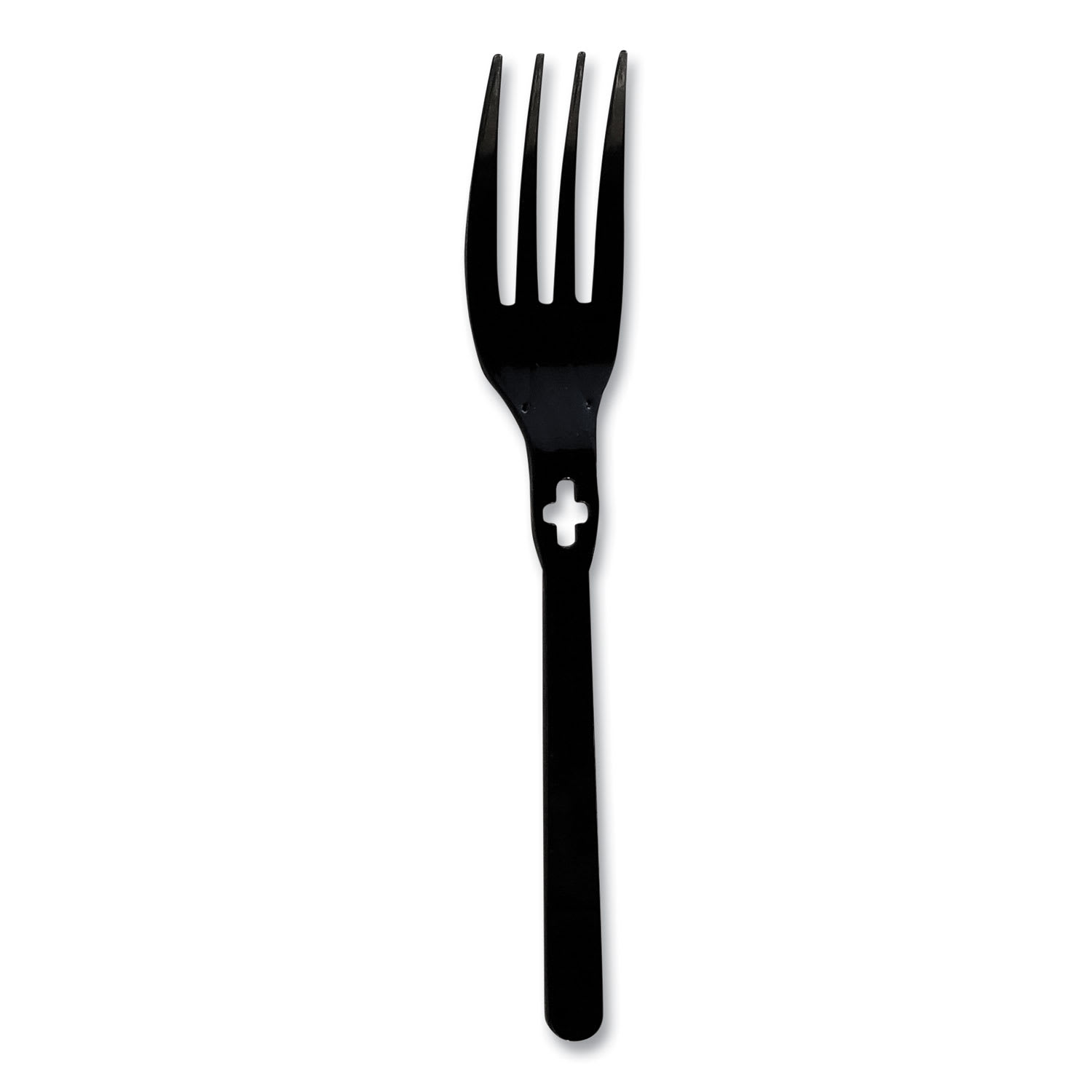 WeGo WEG54101101 Fork WeGo Polystyrene, Fork, Plastic, Black, 1,000/Carton