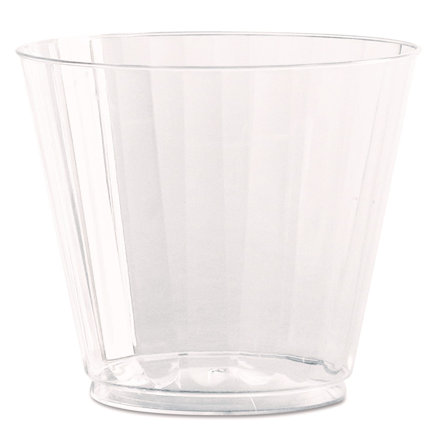 WNA WNACC9240 Classic Crystal Plastic Tumblers, 9 Oz, Clear, Fluted, Squat, 20/pack, 12 Packs/carton