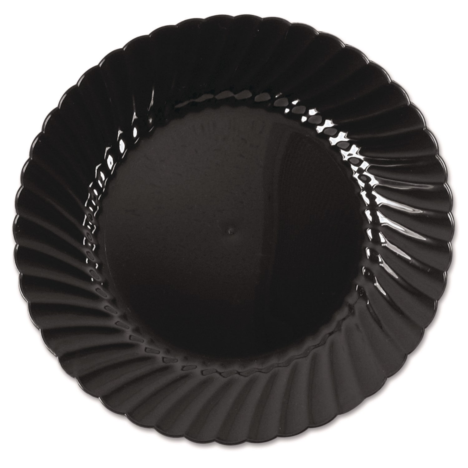 WNA WNACW6180BK Classicware Plastic Plates, 6" Dia, Black, 10/pack, 18 Packs/carton