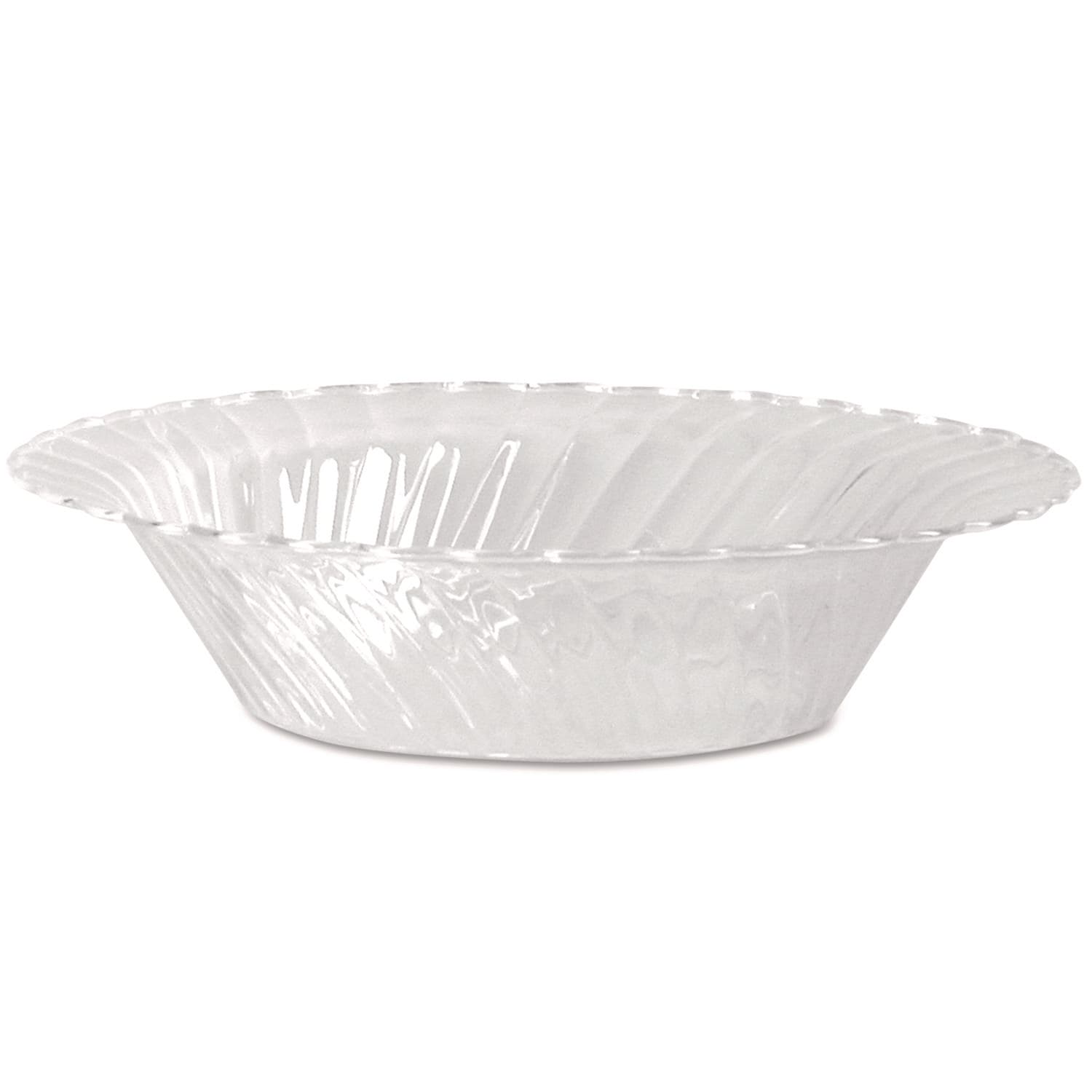 WNA WNACWB10180 Classicware Plastic Dinnerware, Bowl, 10 oz, Clear, 18/Pack, 10 Packs/Carton