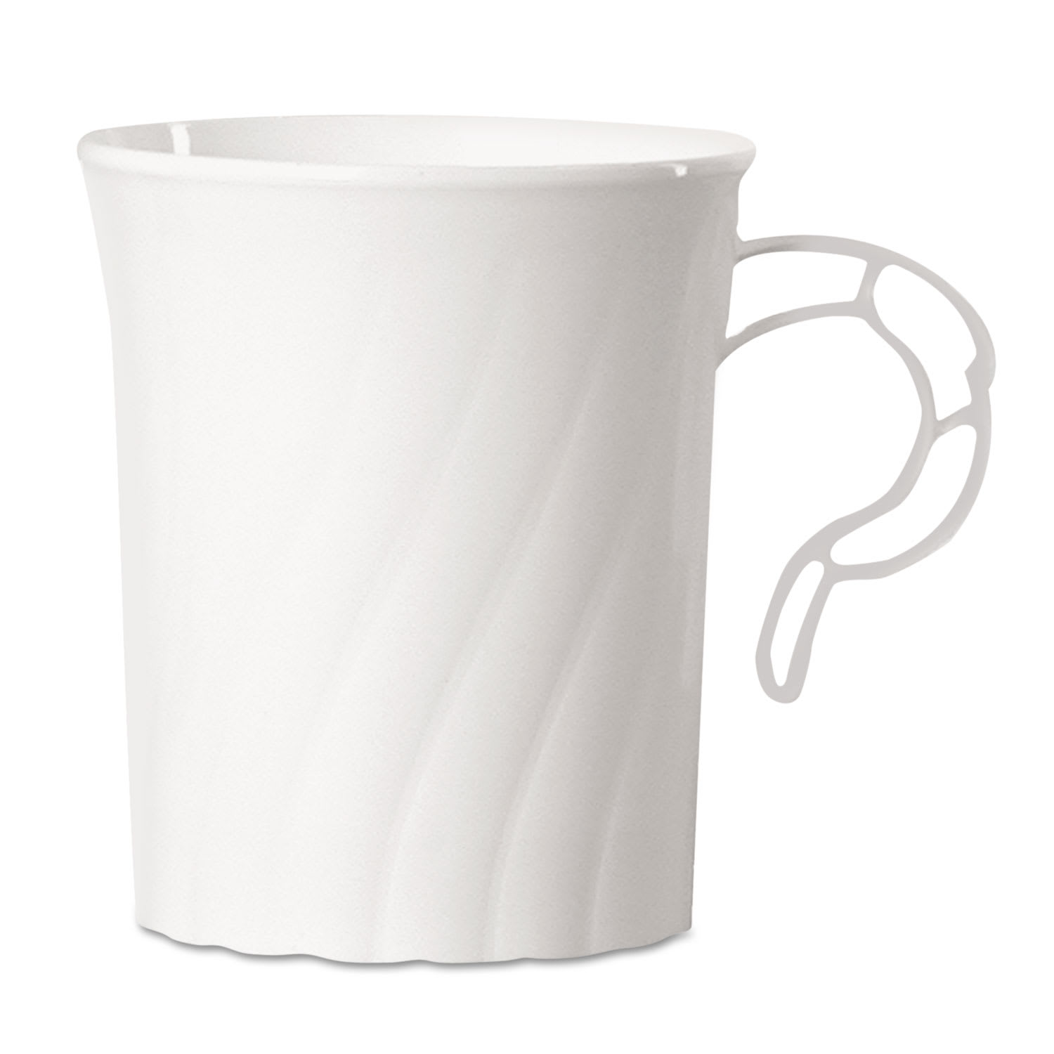 WNA WNACWM8192W Classicware Plastic Mugs, 8 Oz, White, 8/pack, 24 Packs/carton
