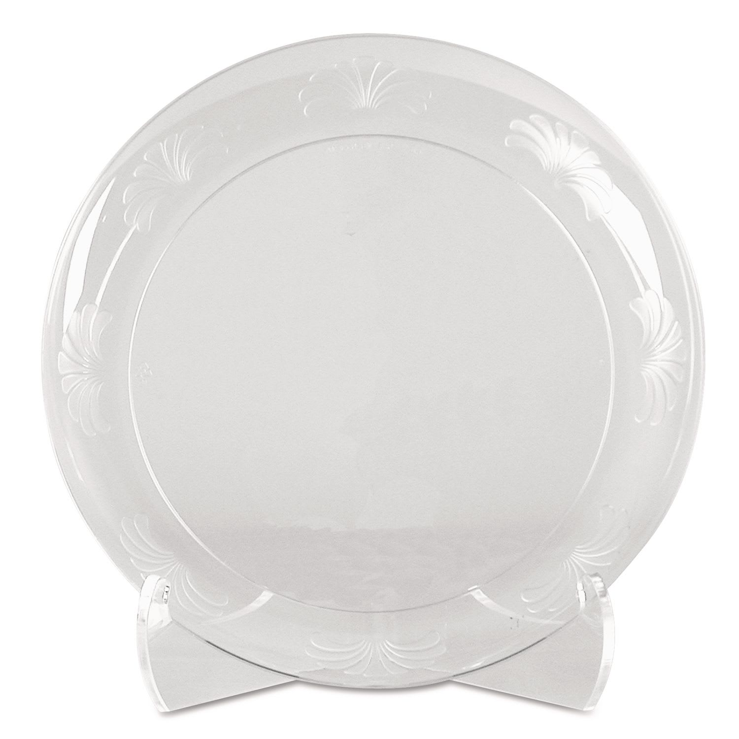 WNA WNADWP6180 Designerware Plates, Plastic, 6" dia, Clear, 10/Pack, 18 Packs/Carton