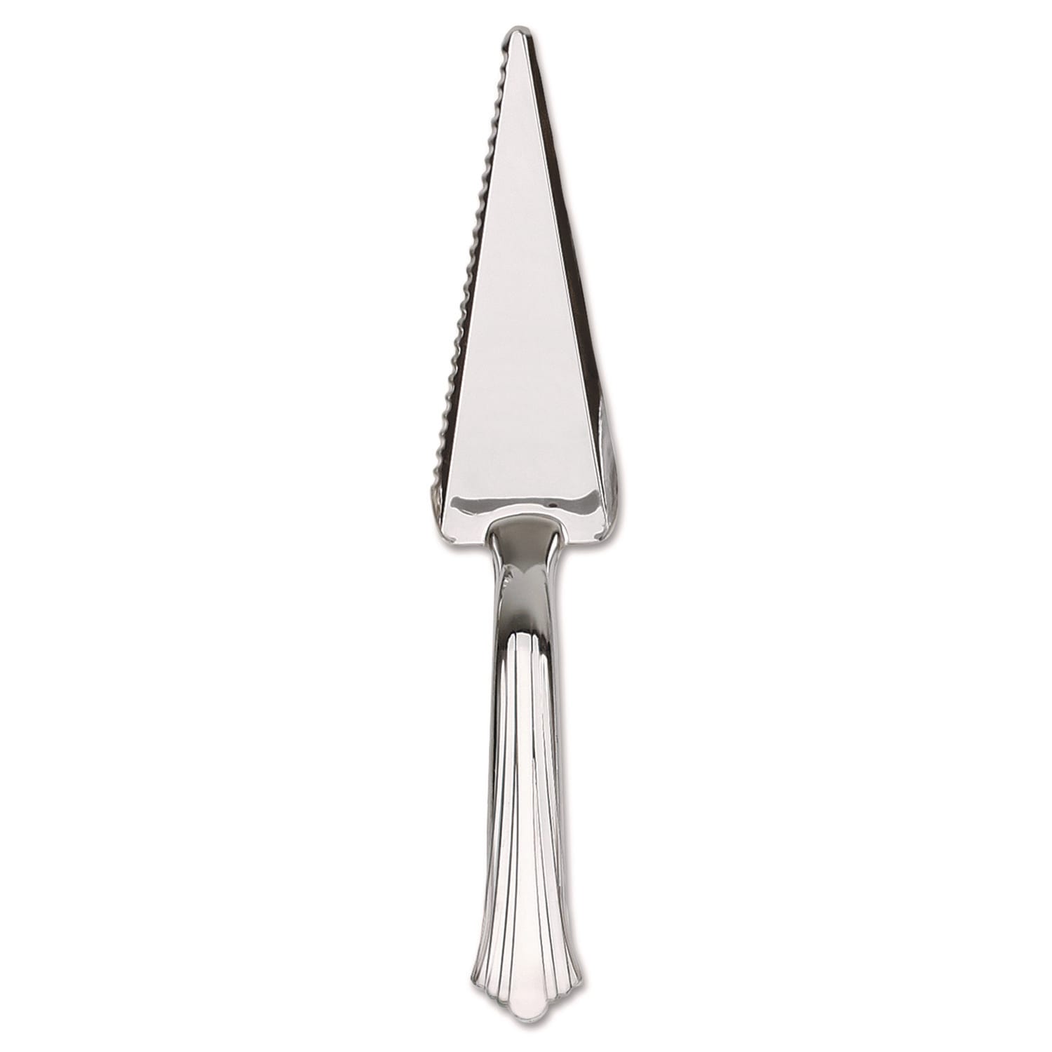 WNA WNARFCTR Reflections Heavyweight Plastic Cake Cutter, Silver, 40/Carton