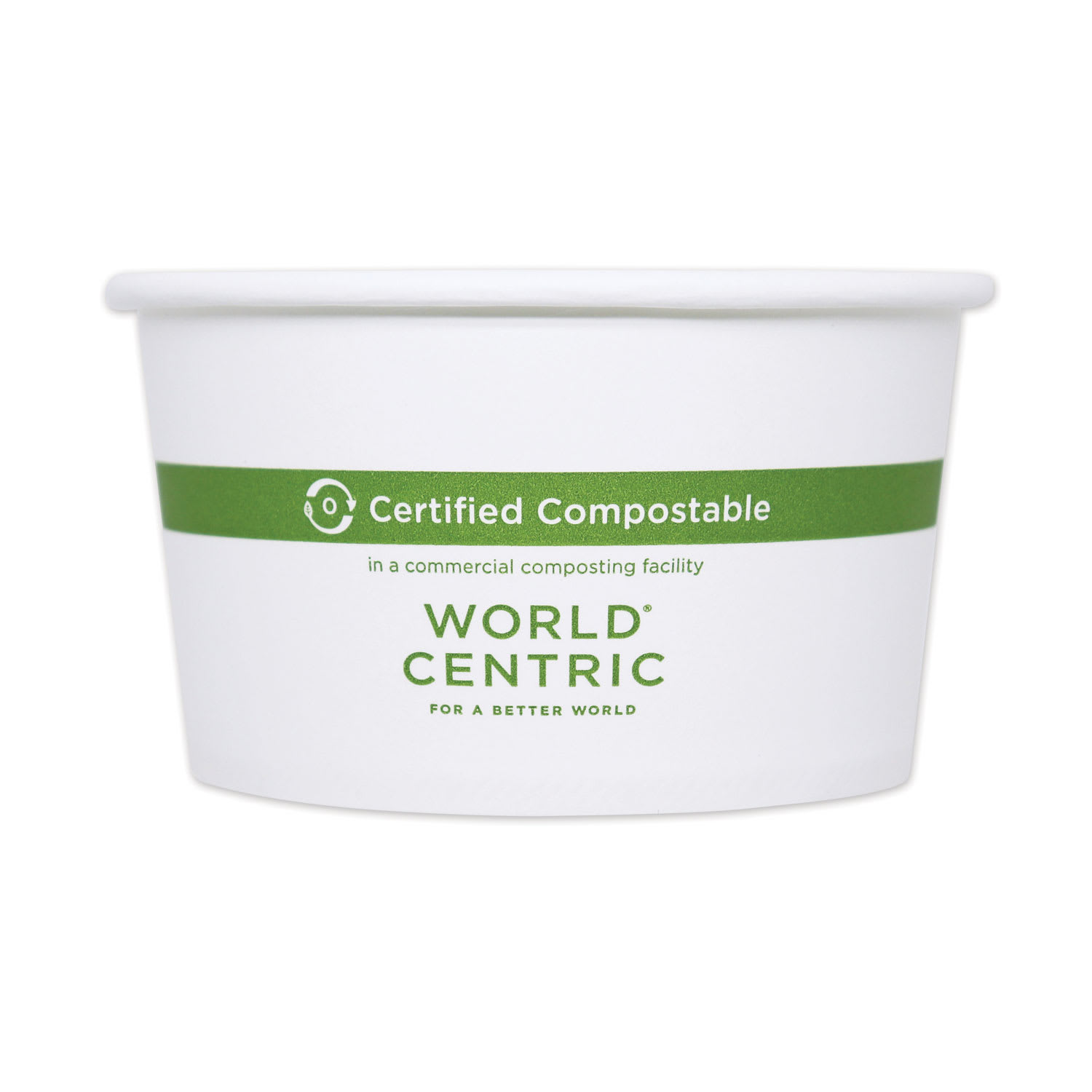 World Centric WORBOPA16 Paper Bowls, 16 oz, 4.4" Diameter x 3" h, White, 500/Carton