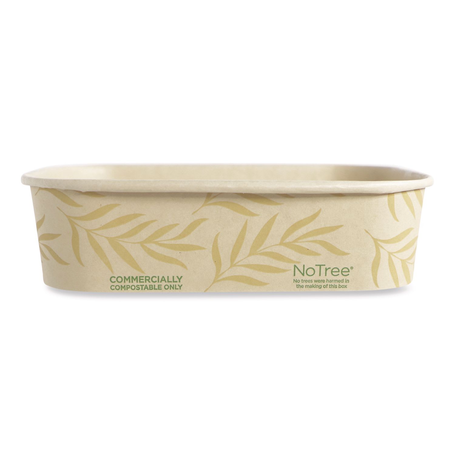 World Centric WORCTNT16 No Tree Rectangular Containers, 16 oz, 4.7 x 6.8 x 1.6, Natural, Sugarcane, 300/Carton