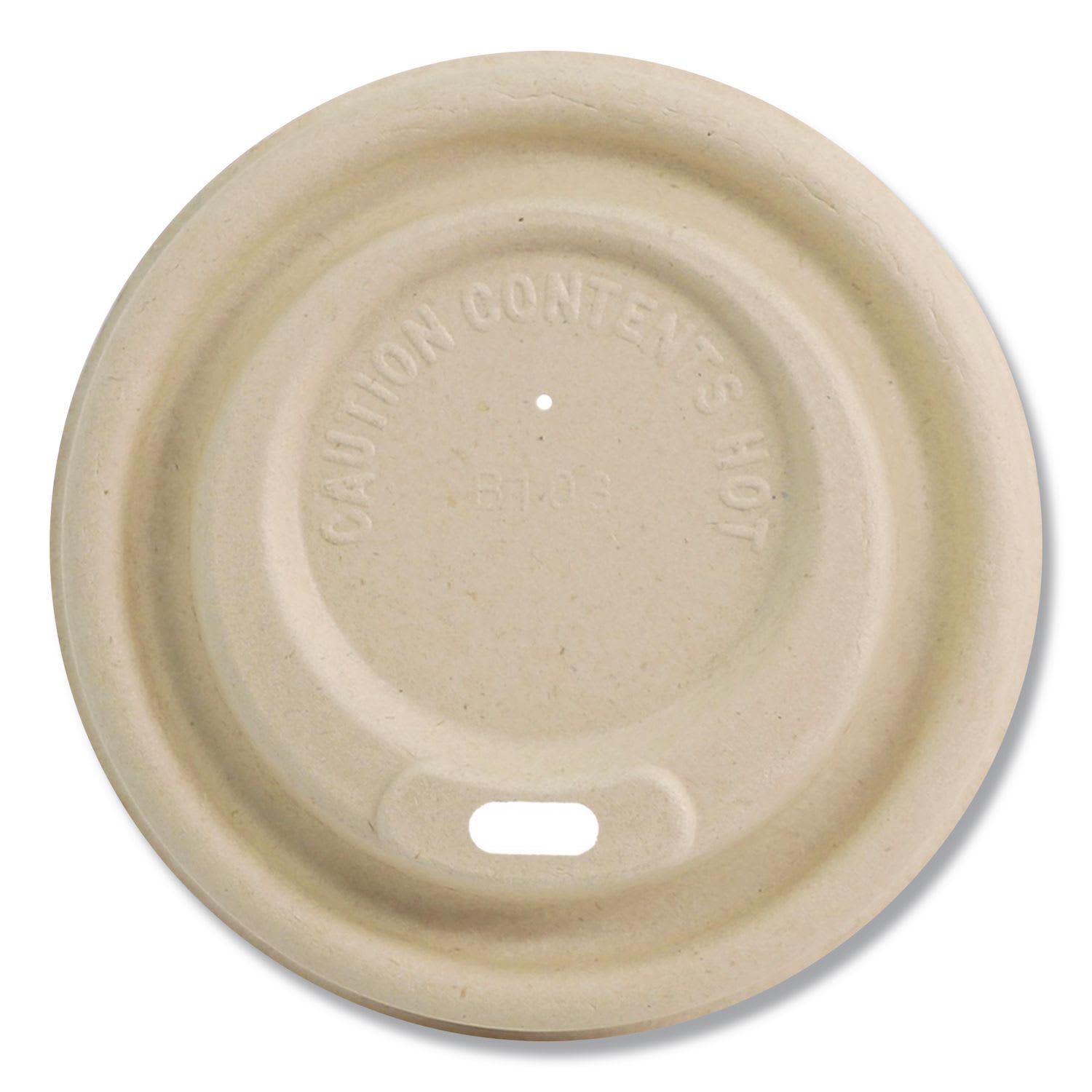 World Centric WORCULFB12GNLF Fiber Lids for Cups, Fits 10 to 20 oz Hot Cups, Natural, 1,000/Carton