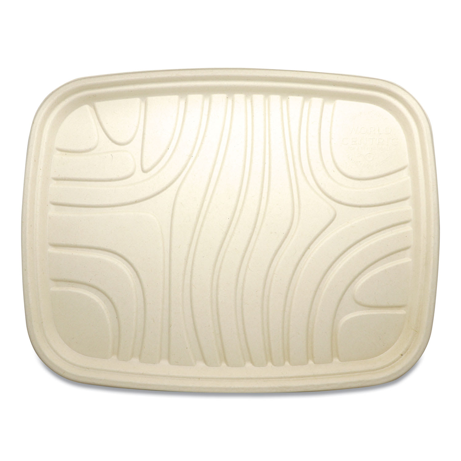 World Centric WORTRSC1418LF Fiber Foodservice Trays, PLA Lined, PFAS Free, 18 x 14 x 1, Natural, Paper, 100/Carton