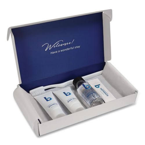 Boardwalk AMENKITLA 5-Piece Amenities Kit, Low-Allergen, Unscented