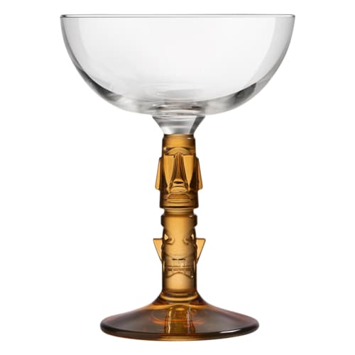 Mikasa O-1003285 8.5 oz Tiki Coupe Glass with Amber Stem, 6/Case