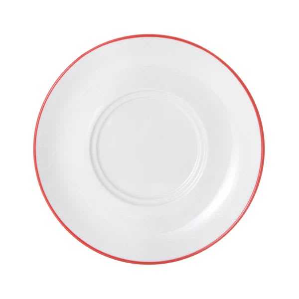 Outlet Mikasa 5305874 4.72In Saucer Bistro Pin Red Porcelain