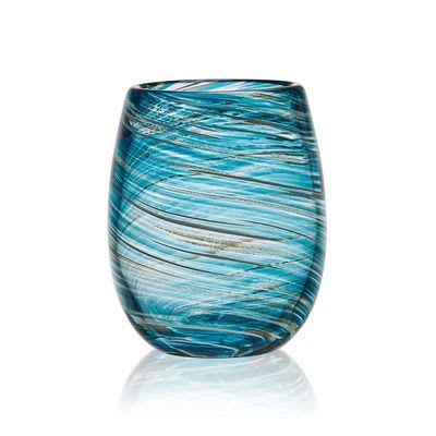 Outlet Mikasa 5308419 Breeze Soda-lime Stemless Wine Glass 4.5" / 16oz