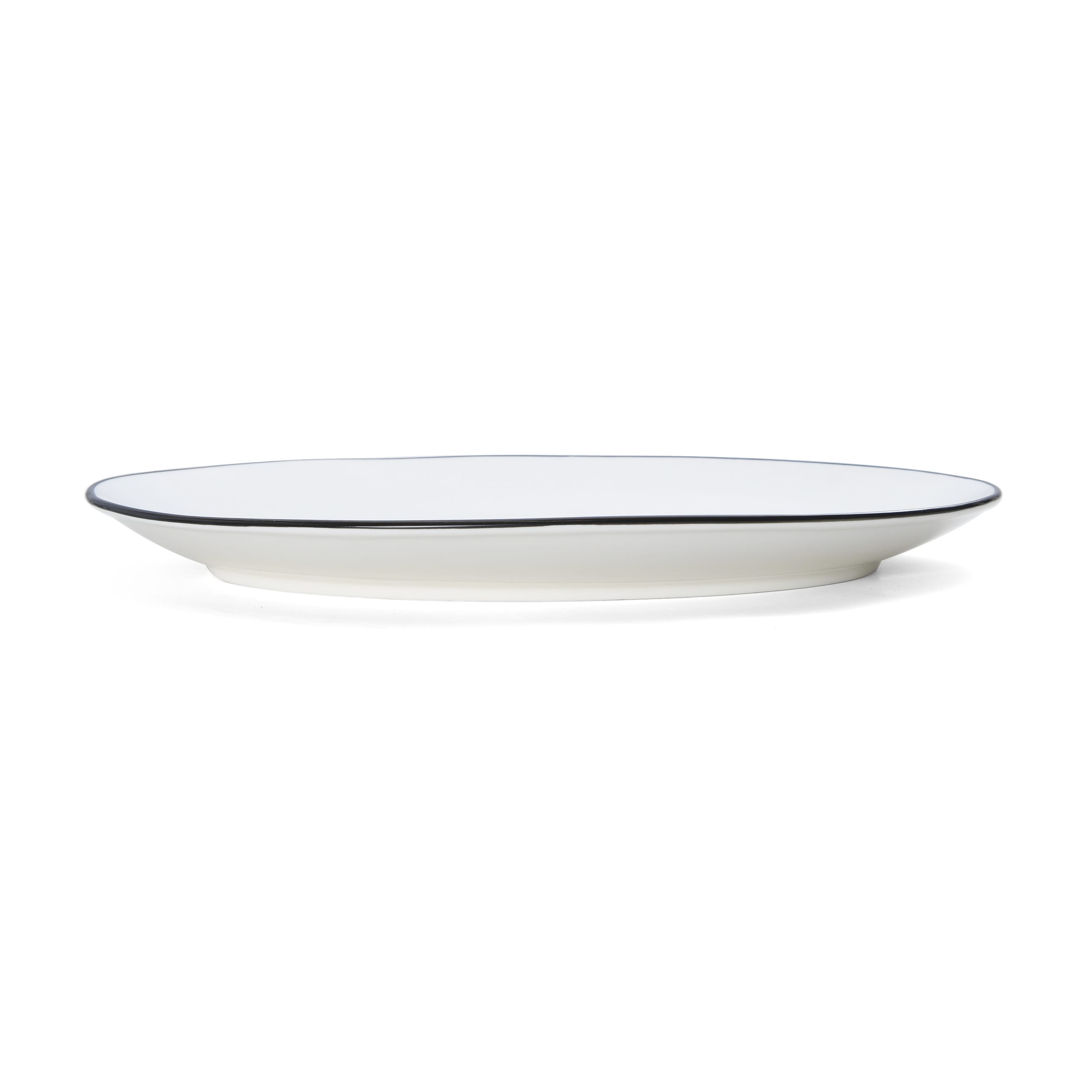 Outlet Mikasa 5260393  Bistro Pinstripe Porcelain Oval Platter 13x8"