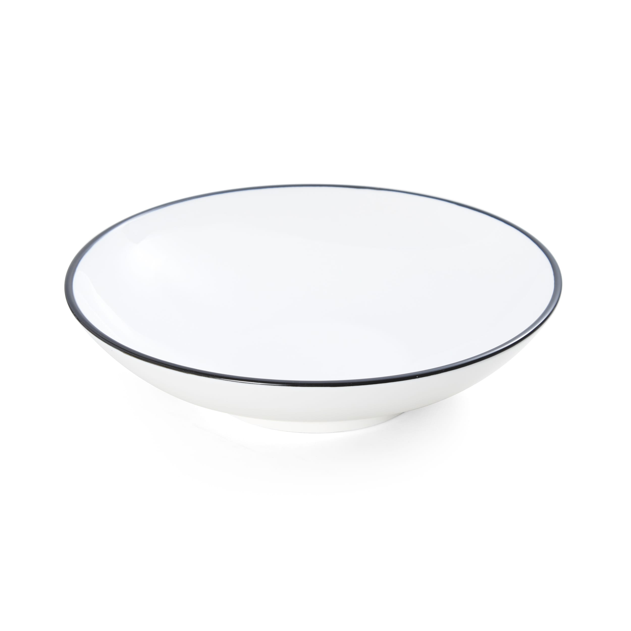 Outlet Mikasa 5260387 Bistro Pinstripe Porcelain Coupe Deep Plate 10.5" / 56oz