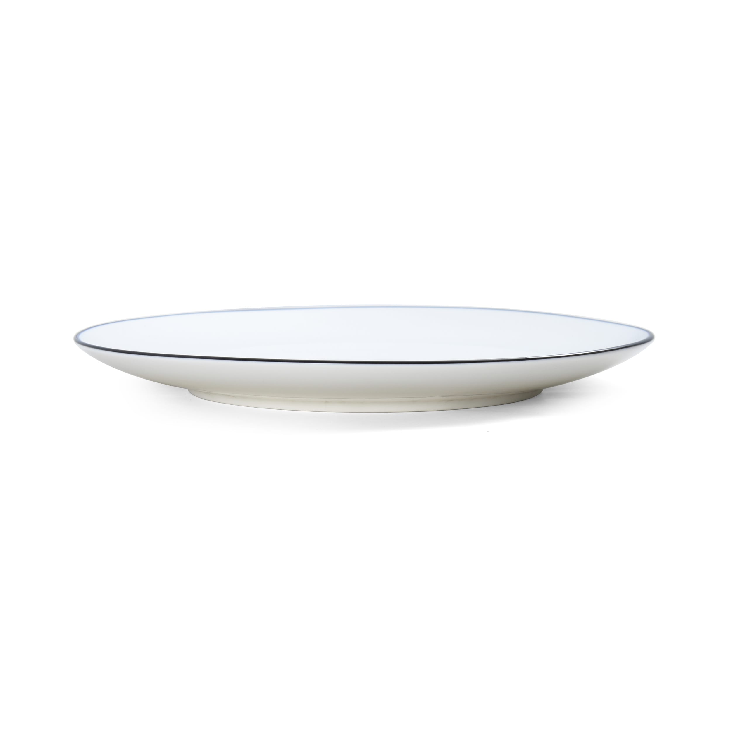Outlet Mikasa 5260382 Bistro Pinstripe Porcelain Coupe Plate 10"