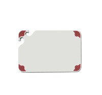 Boelter T1218RD4 TGrip Cutting Board, 12"X18", White w/ Red Grippies