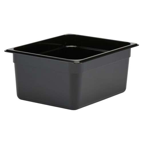 Cambro 26CW110 1/2 Size 6" Deep Black Camwear Food Pan