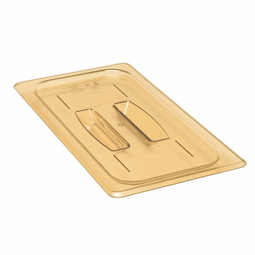 Cambro 30HPCH150 H-Pan High Heat Food Pan Lid, 1/3 Size, Amber