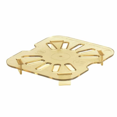Cambro 60HPD150 H-Pan High Heat Food Pan Drain Tray, 1/6 Size, Amber