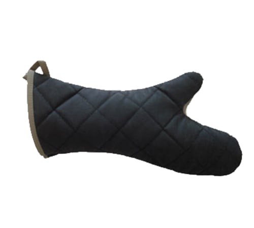 John Ritzenthaler 2PX27BKBK Pyrotex 17" Black Elbow-Length Oven Mitt