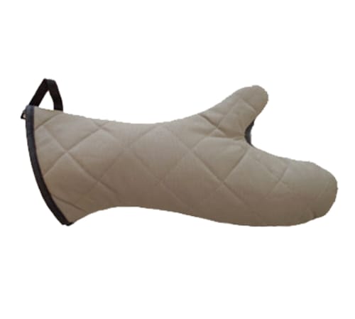 John Ritzenthaler 2PX27BETF Pyrotex 17" Oven Mitt (Pair), Beige/Black