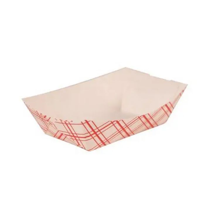 Outlet Kari-Out 8125 Food Tray, Paper, 1/4 lb, Red Plaid (Case of 1000)