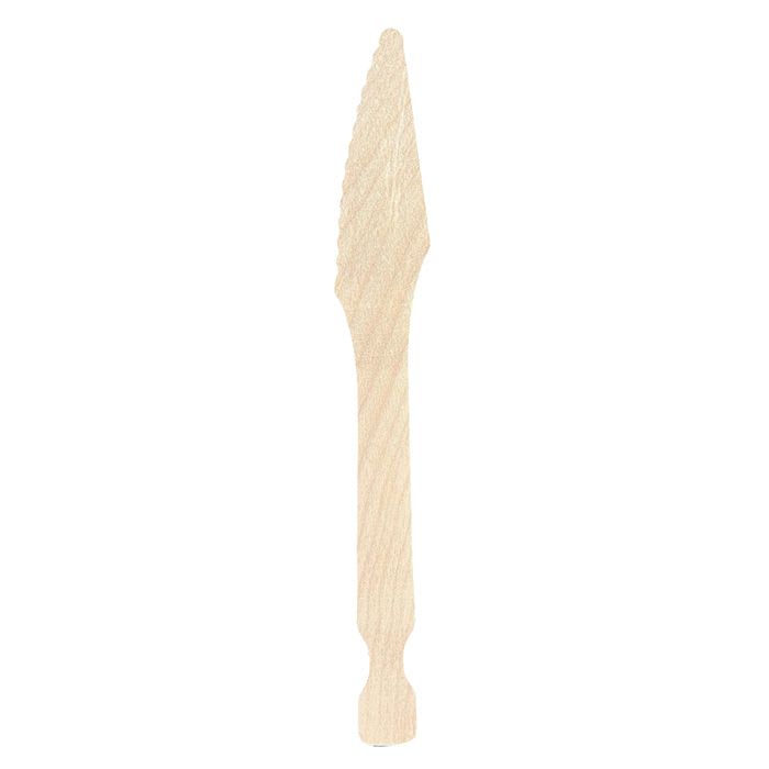Outlet Hoffmaster 884461 EarthWise 7" Compostable Wood Knife (Pack of 100)