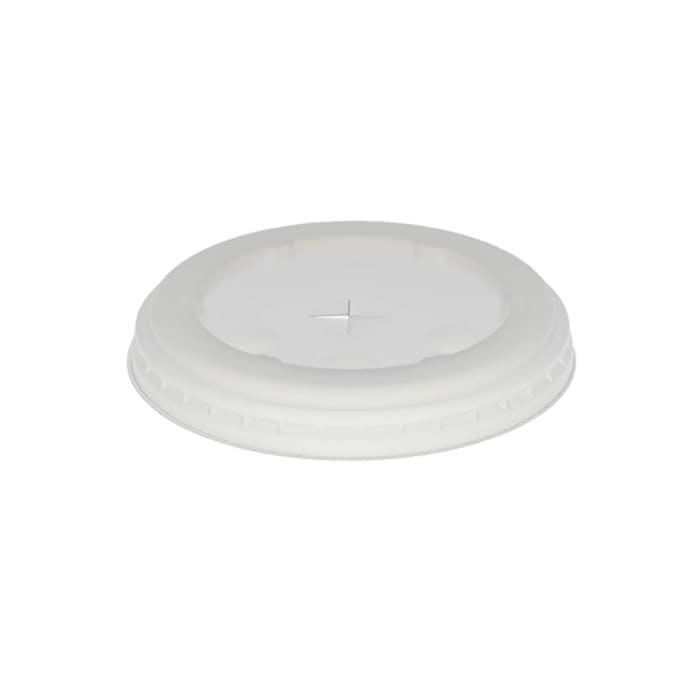 Outlet Pactiv DFL122Z Flat Lid, Straw Slot, for 12-22oz Paper Cold Cups, Clear (Case of 2400)