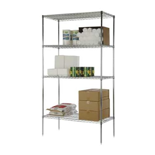 Outlet Focus FK183674CH 36" x 18" x 74" Wire Shelving Kit, Chromate Finish