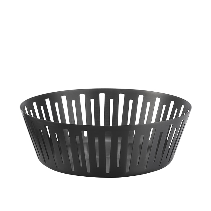 Service Ideas DB-63BX Large Round Basket, Black Onyx 6/case