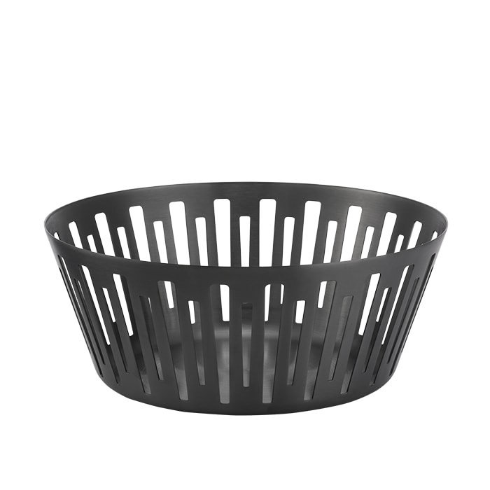 Service Ideas DB-64BX Medium Round Basket, Black Onyx 6/case