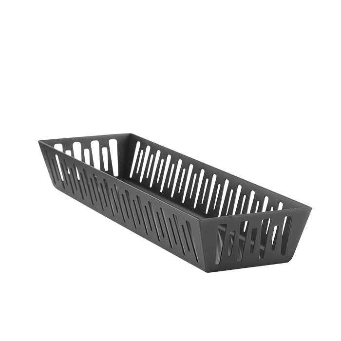 Service Ideas DB-77BX Narrow Rectangle Basket, Black Onyx 12/case