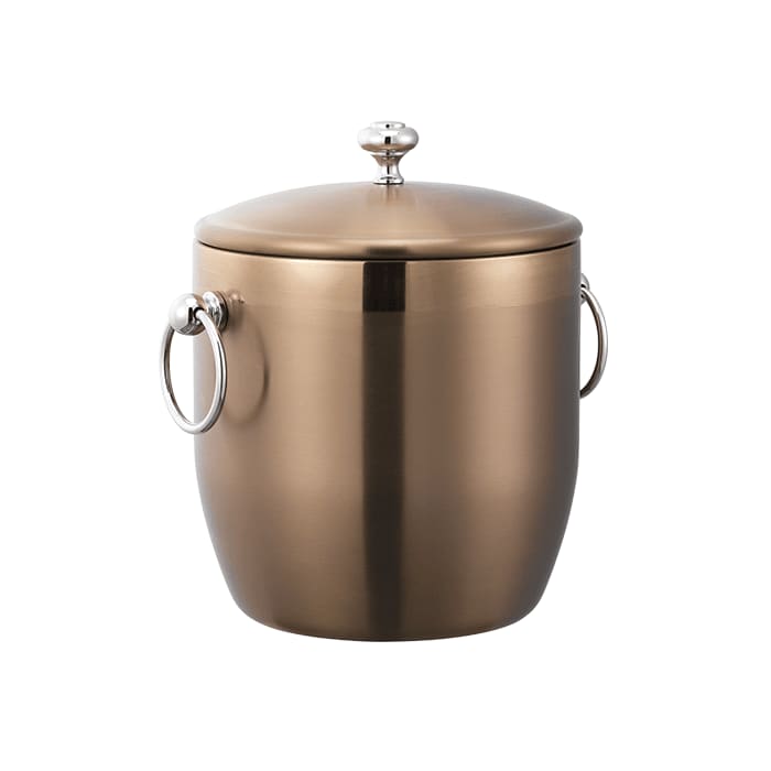 Service Ideas IB3BSRG Double Wall Stainless Ice Bucket, 3 Liter, Rose Gold 6/case