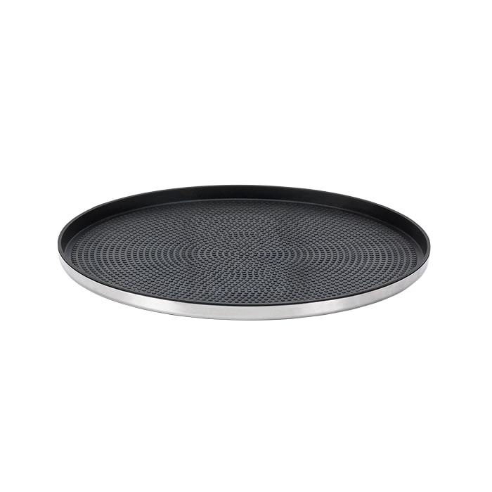 Service Ideas TRME12RI Modern Edge Non-Slip Removable Insert Tray, Medium, Brushed 12/case