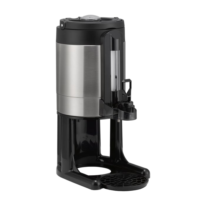 Service Ideas GIU1GV3 Universal Thermal Container 1-Gallon Vacuum Insulated Dispenser in Brushed Stainless and Black