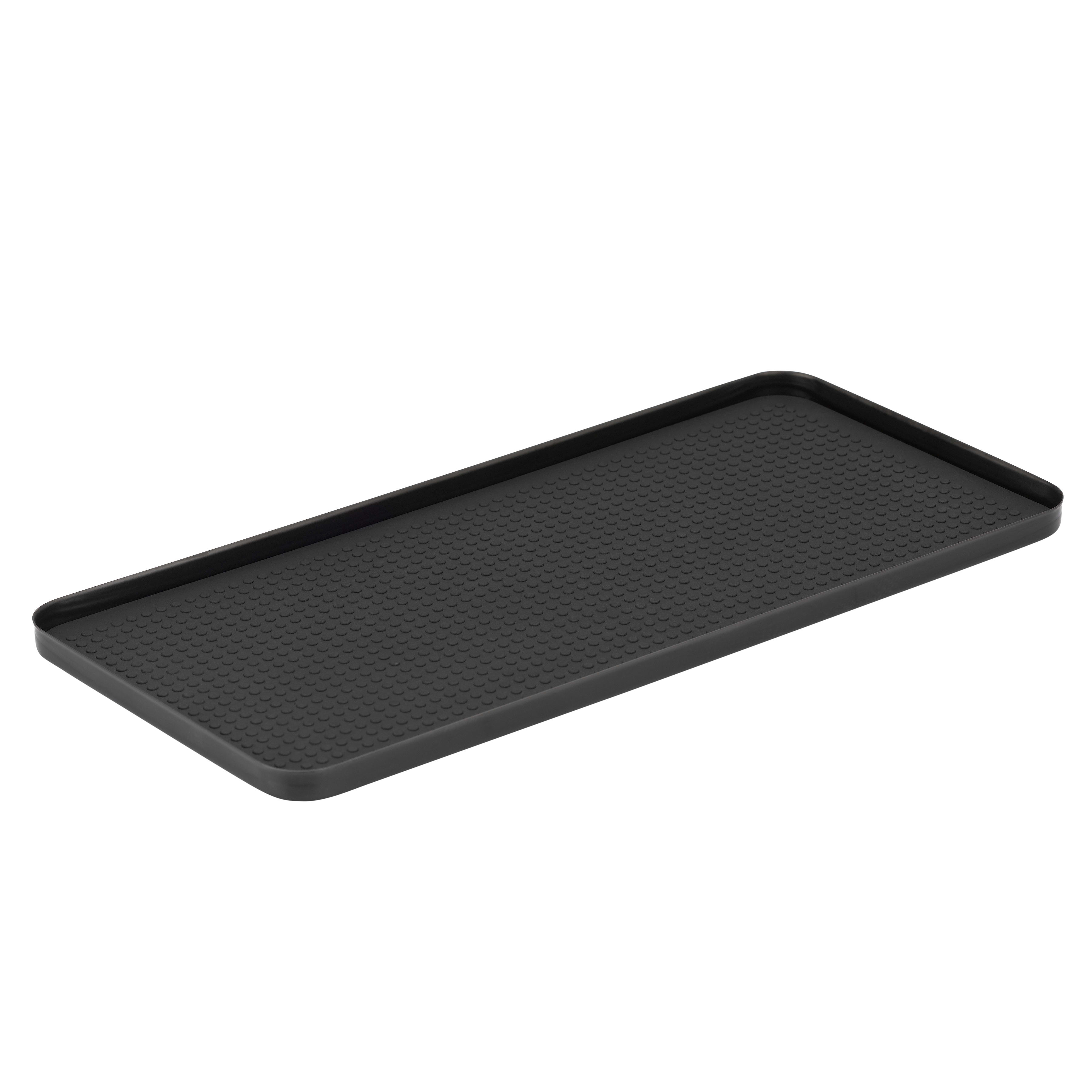 Service Ideas TRMEF115BX Modern Edge 11 in. x 5 in. Cocktail Serving Tray in Black Onyx