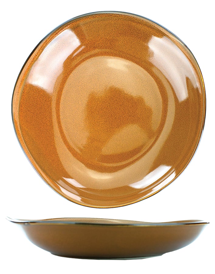 International Tableware LU-3-TA Luna™ Stoneware Terracotta Pasta/Rim Soup Bowl (20oz)