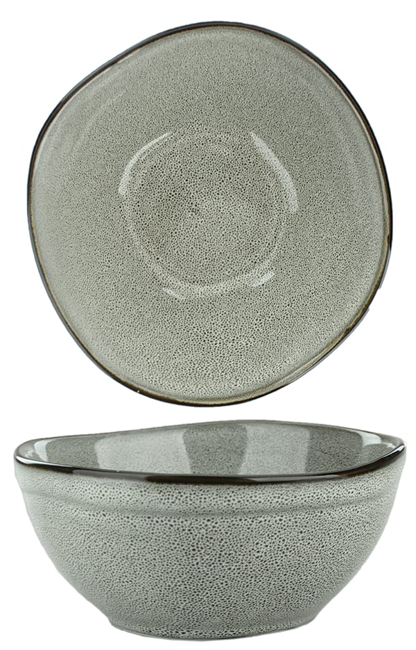 International Tableware LU-18-AS Luna™ Stoneware Ash Nappie/Oatmeal Bowl (14oz)