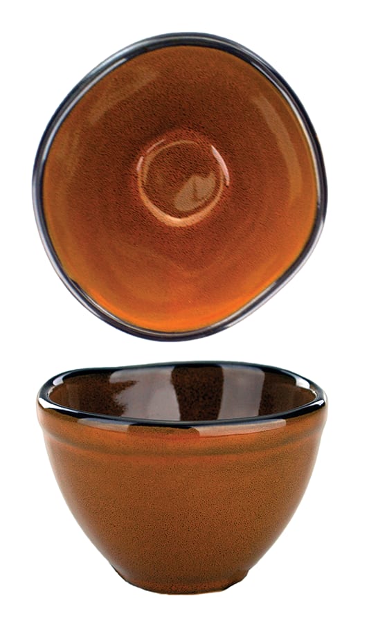 International Tableware LU-11-TA Luna™ Stoneware Terracotta Sauce Dish (3oz)