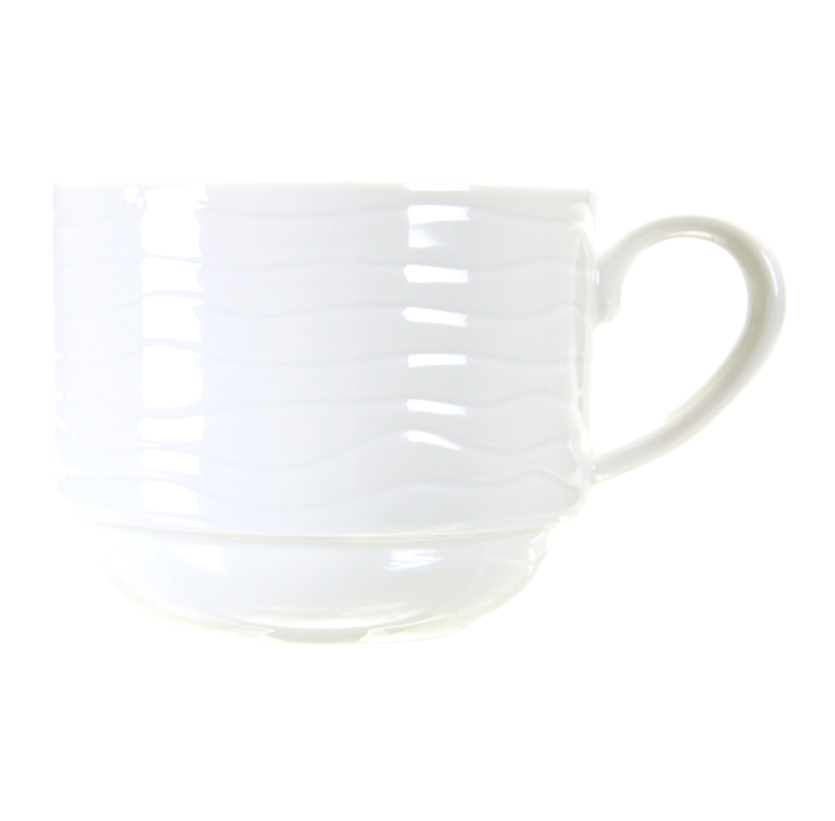 International Tableware WA-23 Wave™ Porcelain BW Stacking Cup (9oz)
