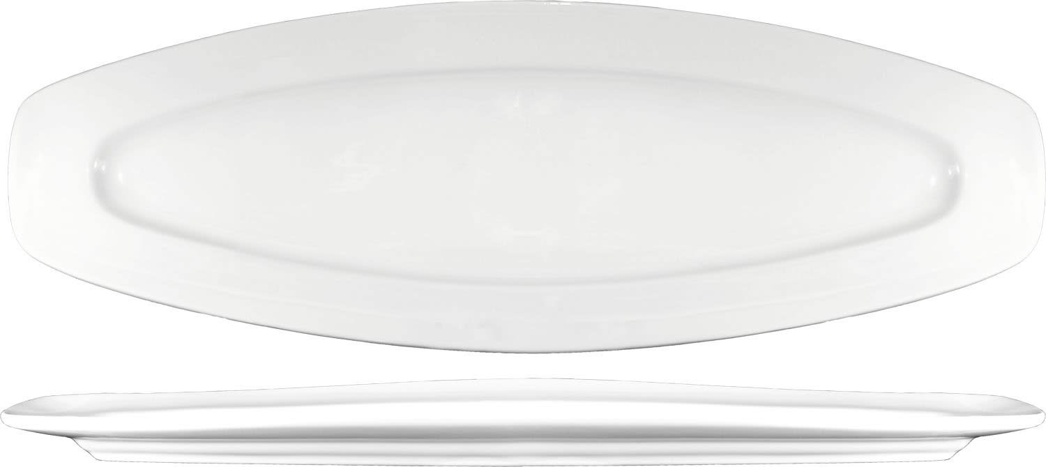 International Tableware BL-1900 Bristol™ Porcelain BW Fish Platter 19" x 6-1/2"