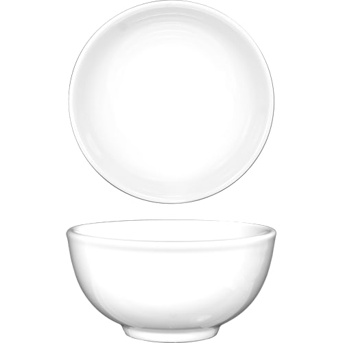 International Tableware BL-24 Bristol™ Porcelain BW Nappie/Oatmeal Bowl 4" (8oz)