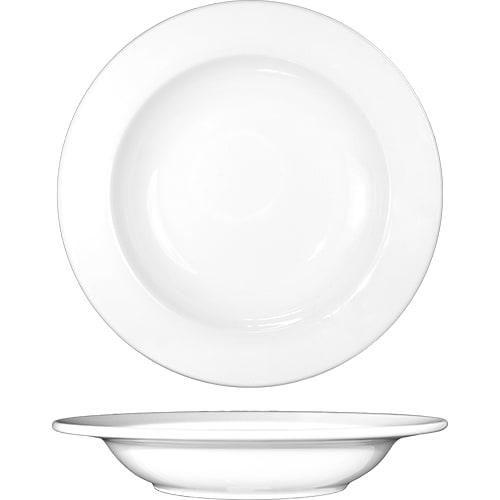 International Tableware BL-3 Bristol™ Porcelain BW Rim Soup Bowl 9" (13oz)