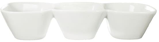 International Tableware BL-333 Bristol™ Porcelain BW 3-Compartment Bowl (3.5oz)