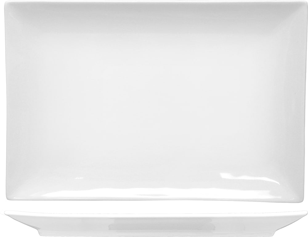 International Tableware PA-14 Paragon™ Porcelain BW Coupe Platter 14" x 9-1/2"